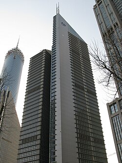 外観：交通銀行本社の交通銀行タワー（上海・浦東新区）