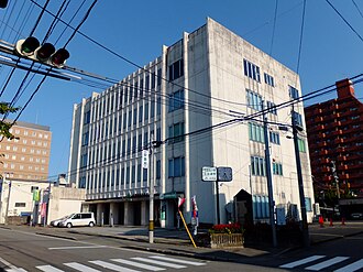 外観：本部機構・矢留支店が所在する秋田なまはげ農協会館 （新あきた農協会館時代のもの）